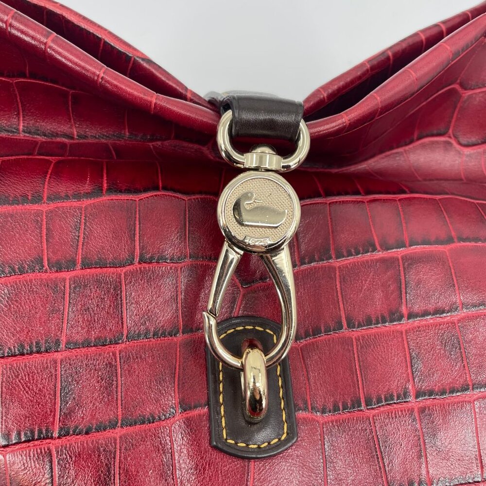 Dooney & Bourke Red Leather Large Shoulder Bag | … - image 8